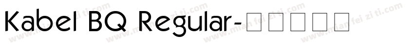 Kabel BQ Regular字体转换